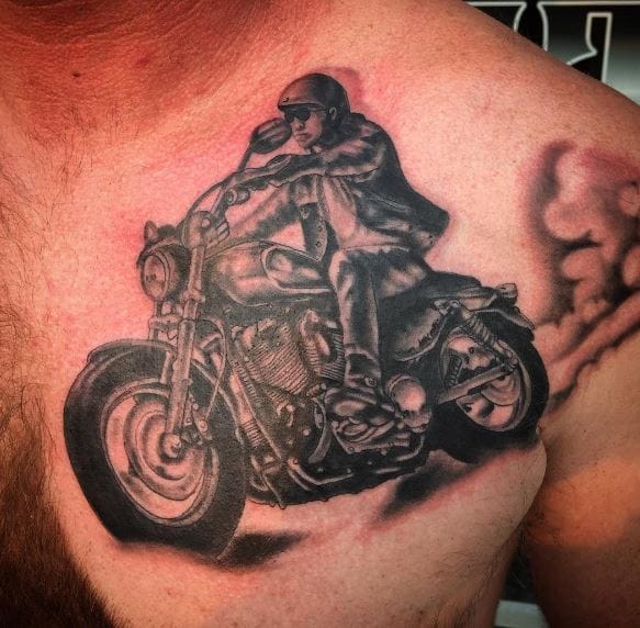 Outlaw Biker Tattoos For Guys Motorcycle Designs Harley Davidson