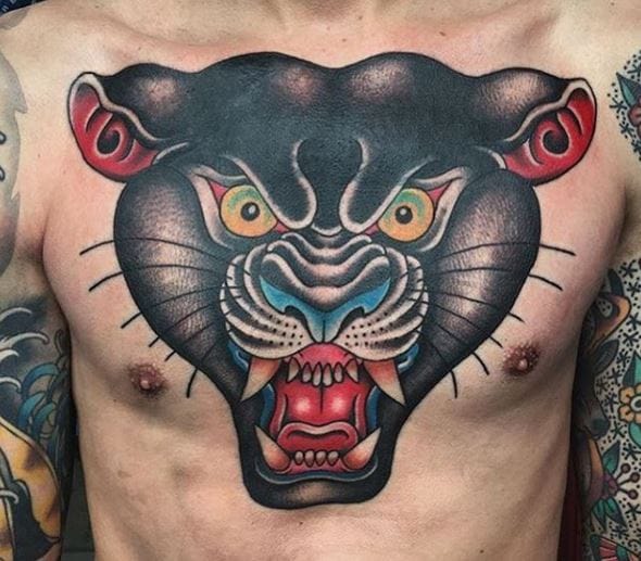 220 Traditional Panther Tattoos For Men 2021 Black Pink White Designs