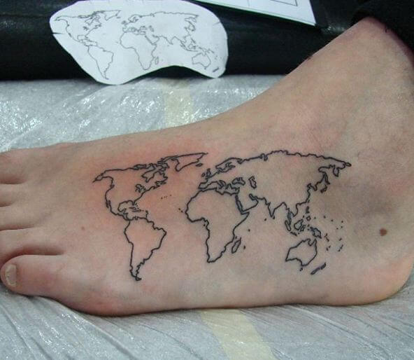 Awesome World Map Tattoos