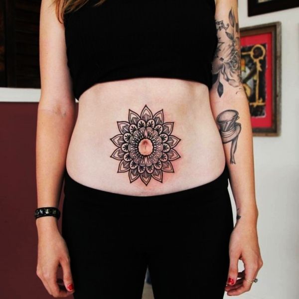 150+ Cute Stomach Tattoos for Women (2021) - Belly Button, Navel