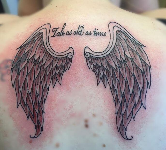 150+ Men Angel Wing Tattoos Designs (2021) Arm, Back ...