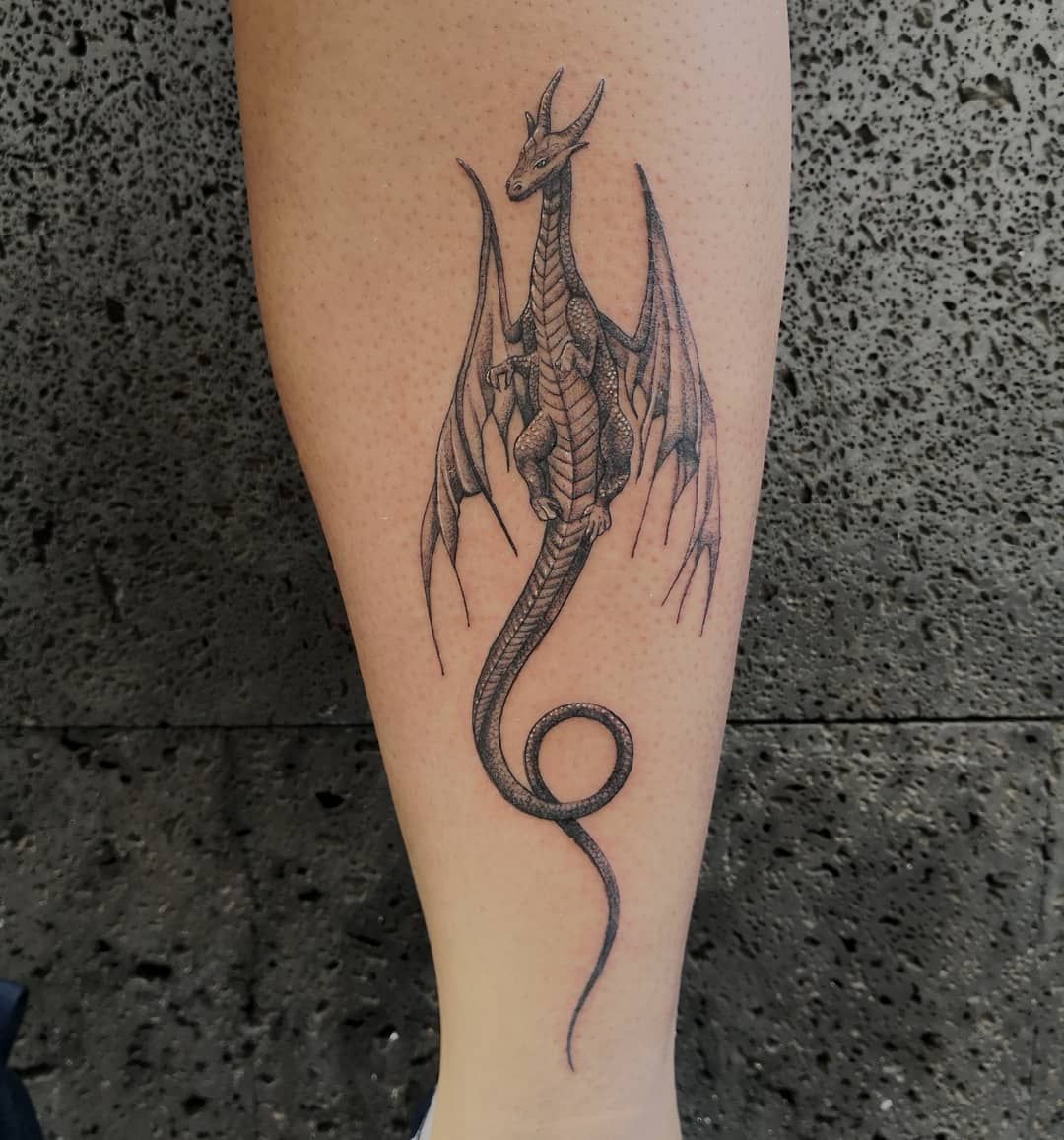 Chinese Dragon Forearm Tattoo