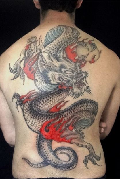 Dragon Back Tattoos