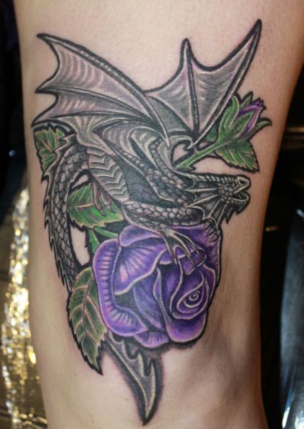 Dragon Rose Tattoos