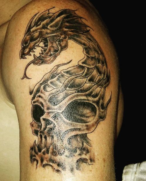 Dragon Skulls Tattoos