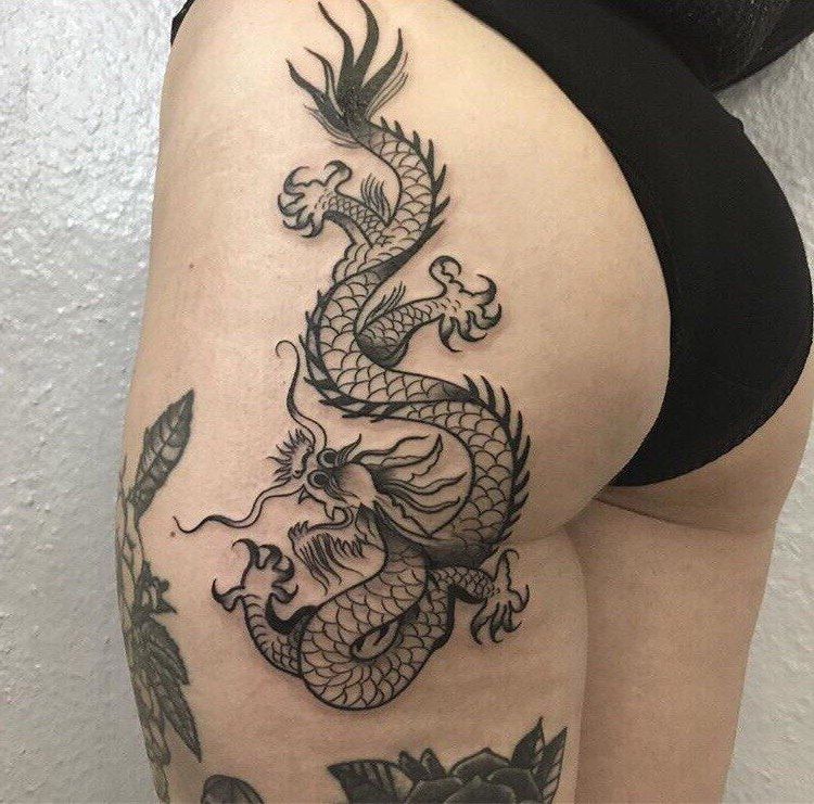 mini dragon tattoo