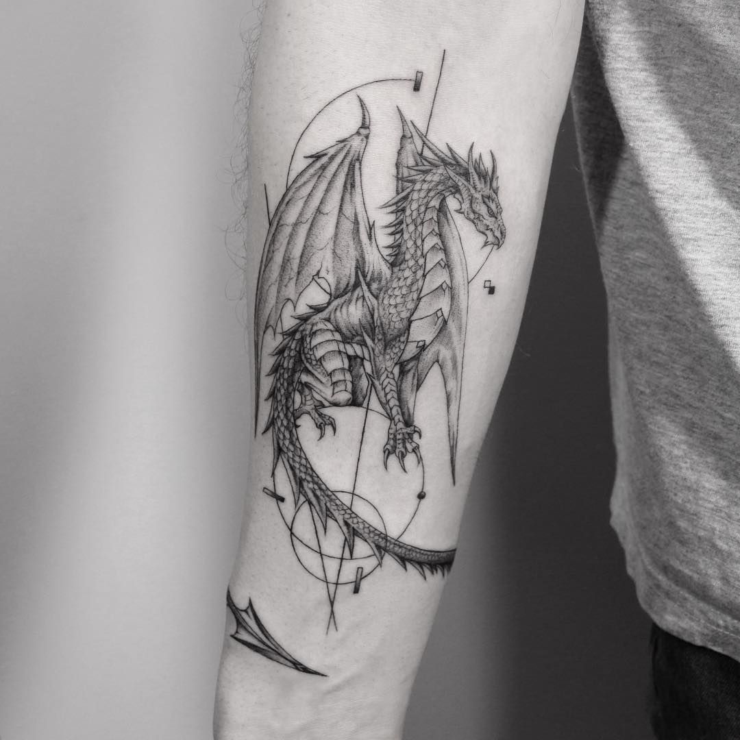Dragon Tattoo Upper Arm