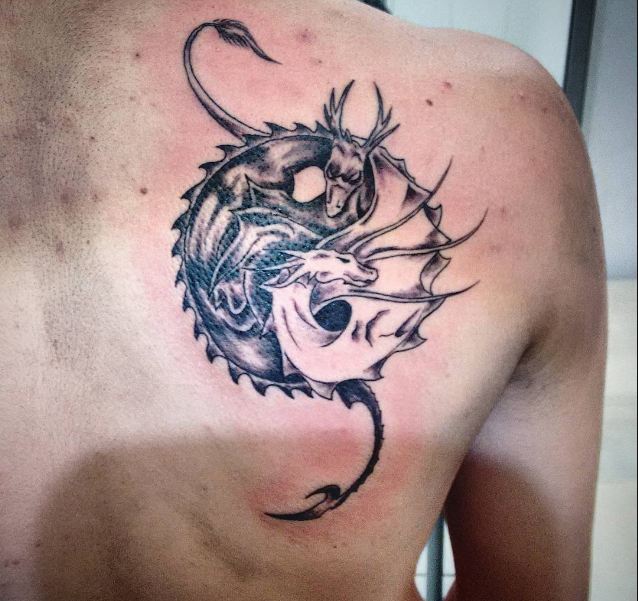 Dragon Yin Yang Tattoos