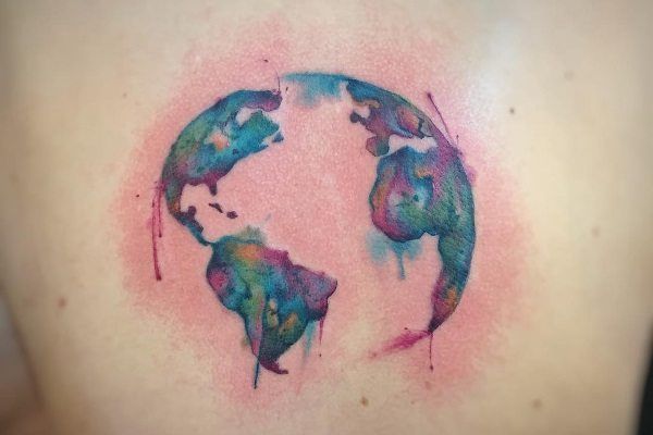 230 Cool World Map Tattoos Designs 2020 Geography Continent