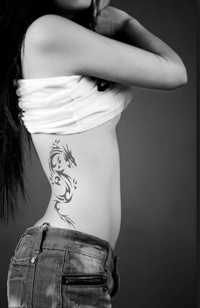 Woman Dragon Tattoos