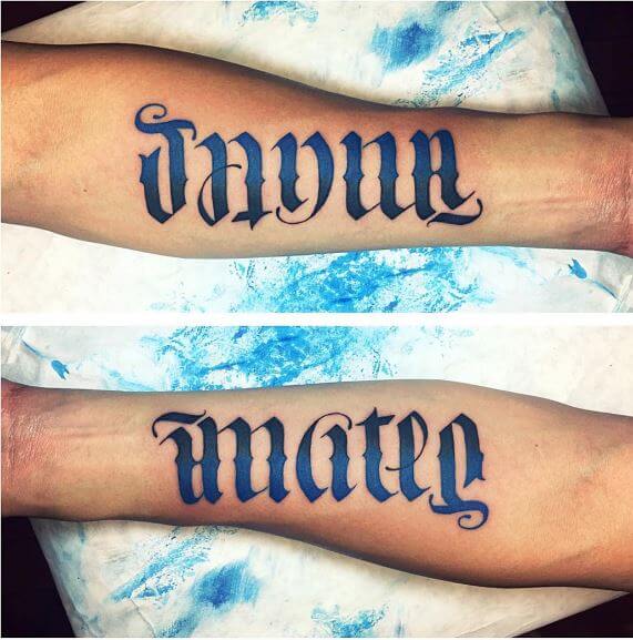 50 Best Ambigram Tattoos Of Names Words 2021