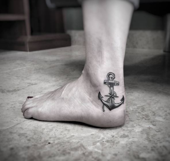 Anchor Tattoos On Ankle