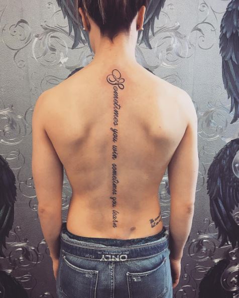 50+ Back Spine Tattoos for Women (2021) Tribal, Flower & Quotes