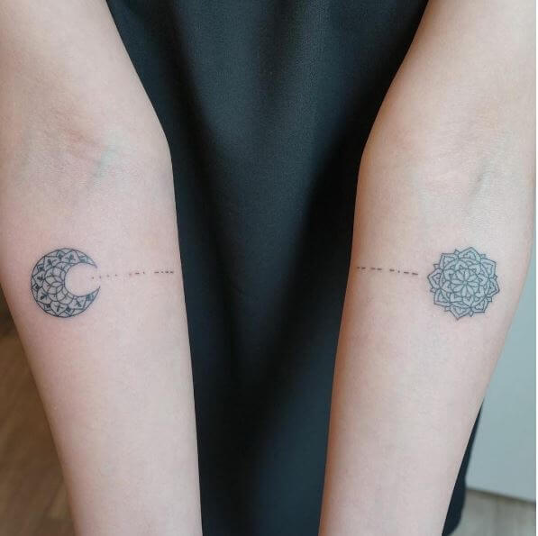 Cross With Sun Tattoos