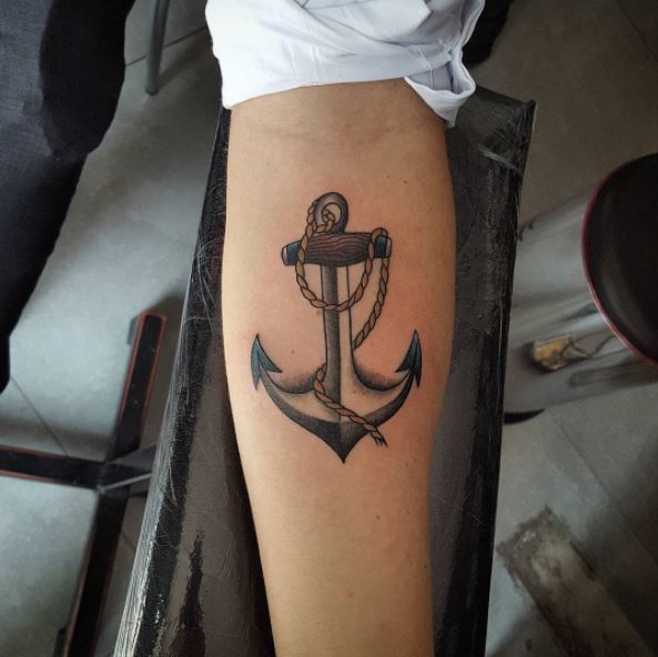 Crossed Anchor Tattoos
