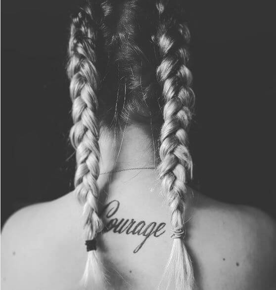 One Word Tattoos Design For Women Backside