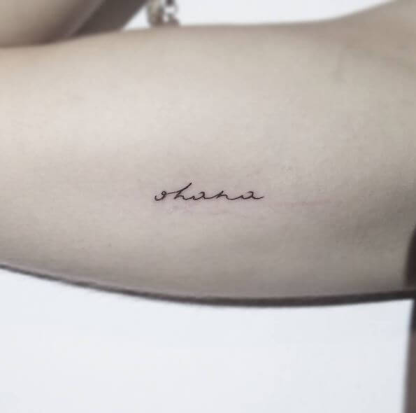 Simple One Word Tattoos Design And Ideas