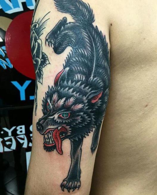 Bloody Wolf Tattoo