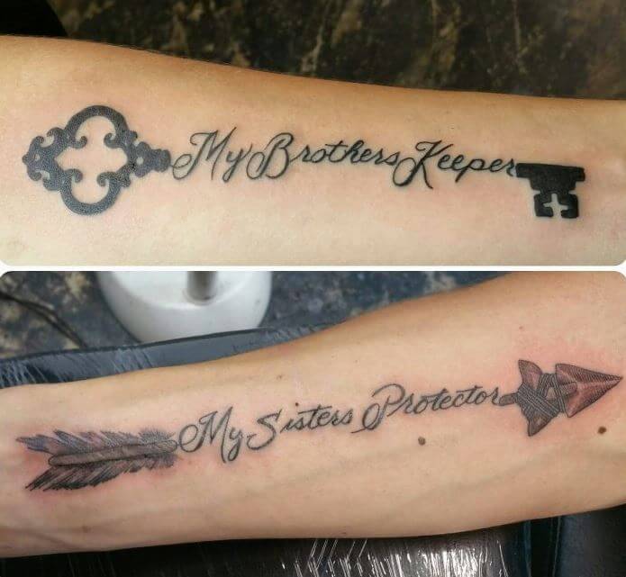 Tatuaże brata i siostry