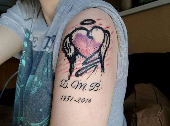Heart With Memorial Tattoos