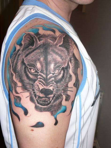Japanese Wolf Tattoo