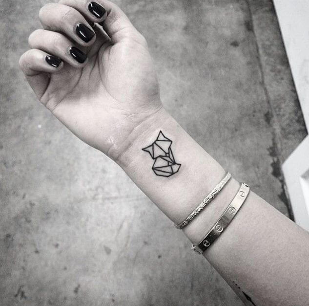 Minimalist Wolf Tattoo