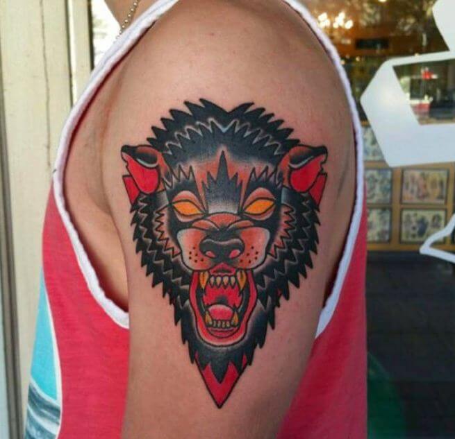 Red Wolf Tattoo
