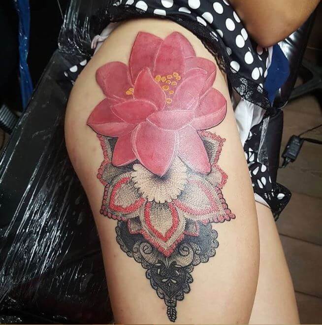 Traditional Mandala Flower Tattoo