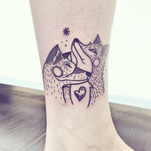 Two Wolf Tattoos