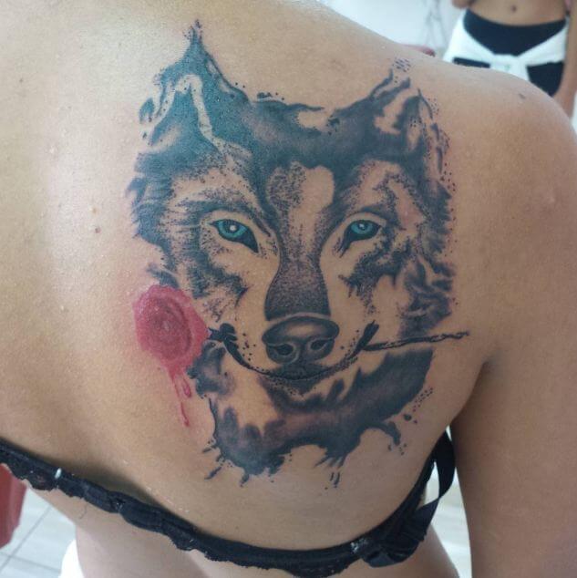 Wolf Back Tattoo