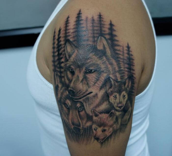 Wolf Family Tattoo