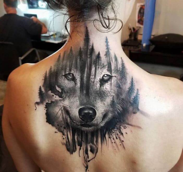Wolf Forest Tattoo
