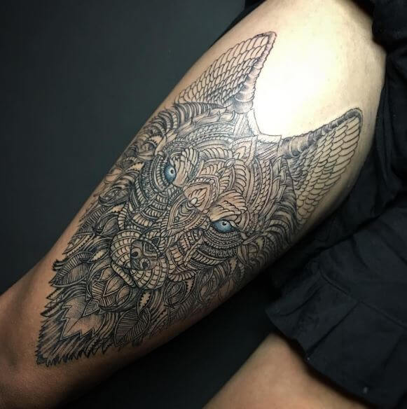 Wolf Mandala Tattoos