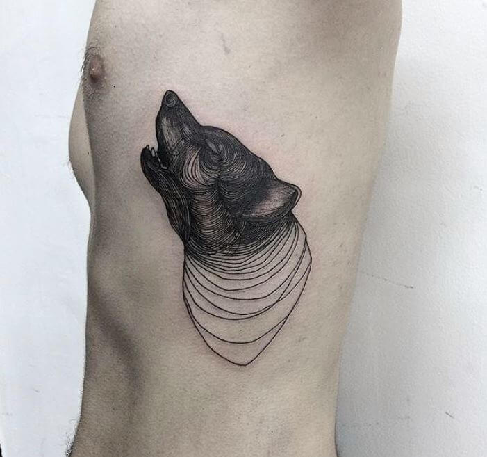 Wolf Silhouette Tattoo