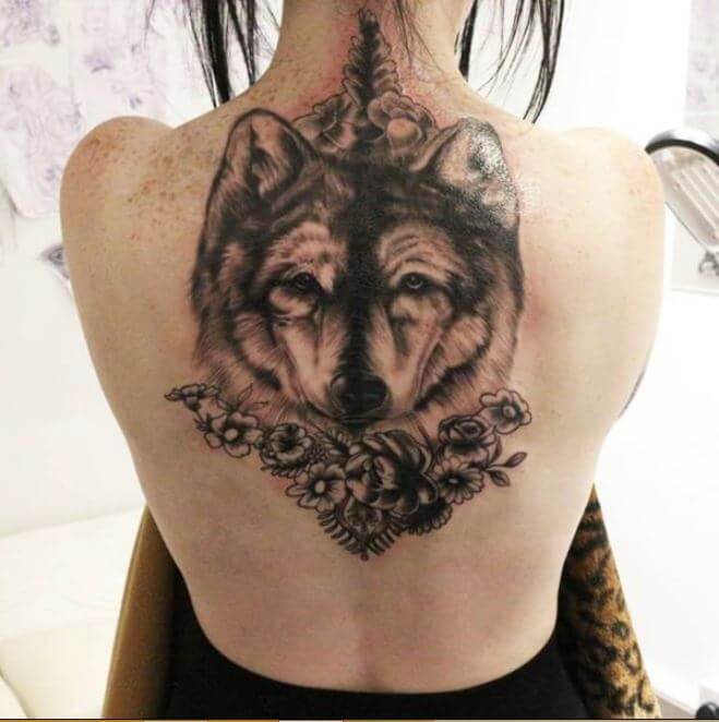 Wolf Tattoo Back