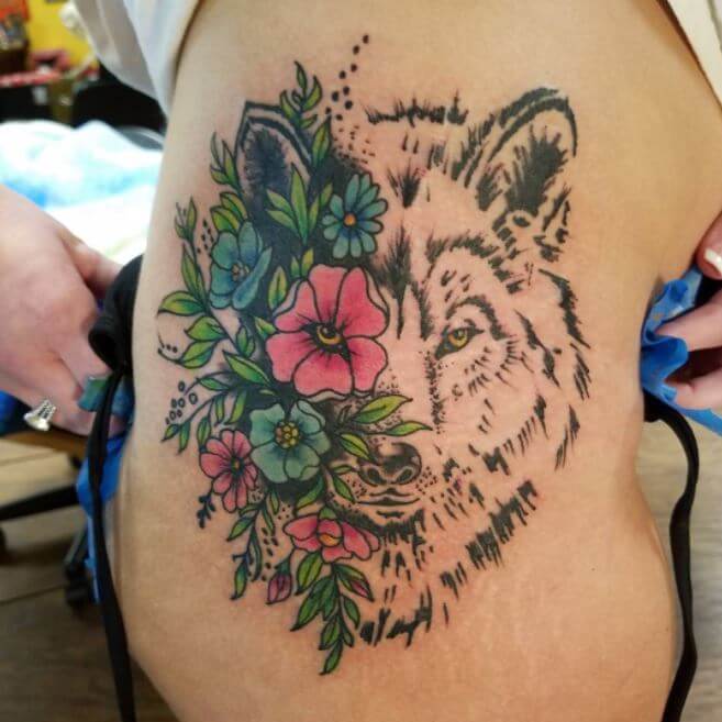 Wolf Tattoo For Women (1)