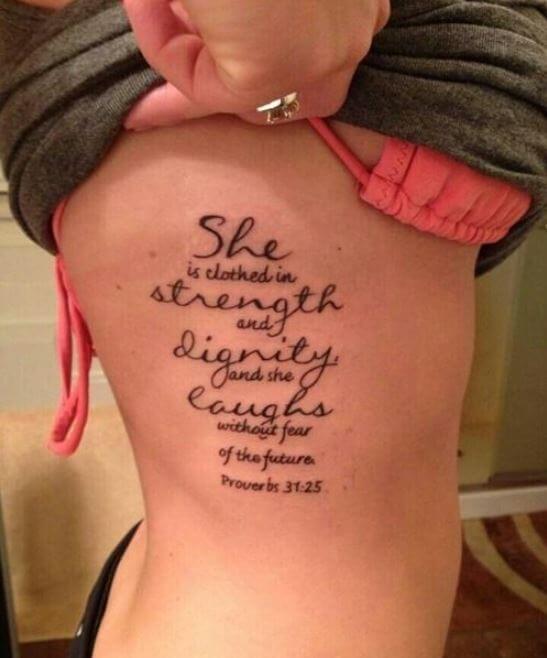Women Christian Quote Tattoos