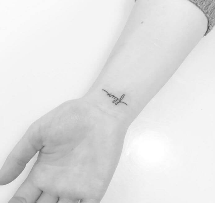 Wrist Tattoos Feminine One Word