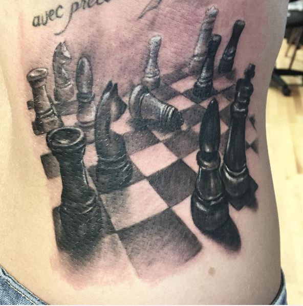 Šachové tetování Design