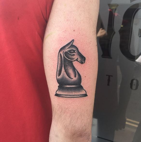 Rytířská šachová tetování Design a nápady