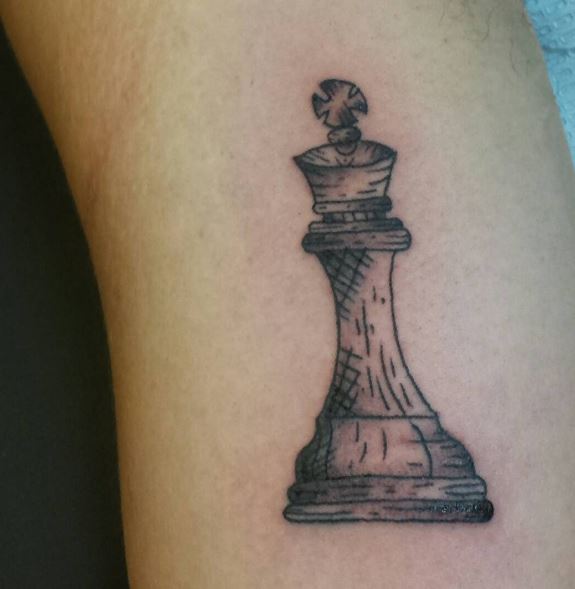 Jednoduché tetování šachové figurky krále Design a nápady