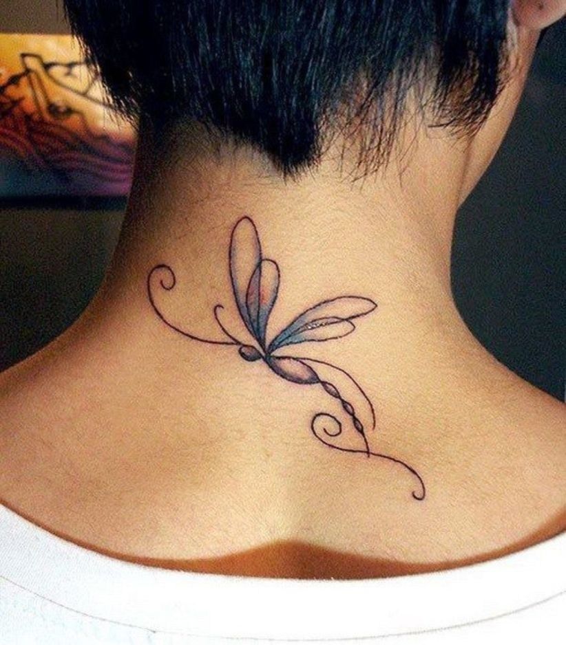 230 Cute Back Neck Tattoos For Girls 21 With Meaning