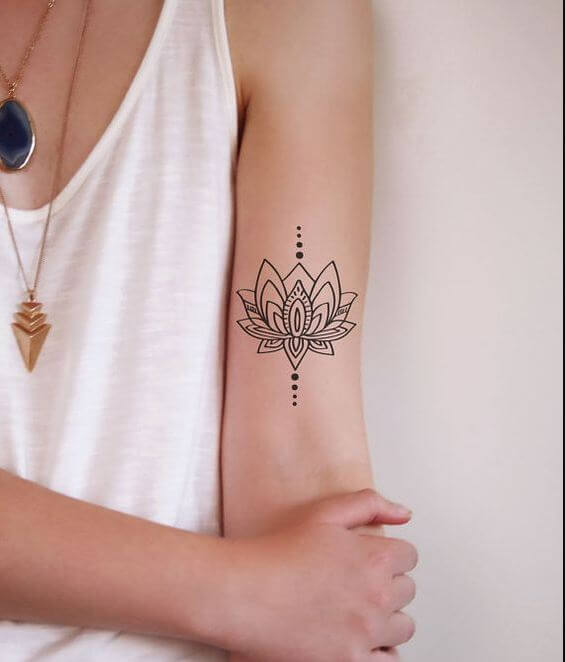 Lotus Flower Arm Tattoo