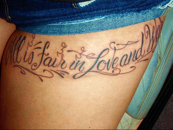 Tattoo Quotes All Is Fair