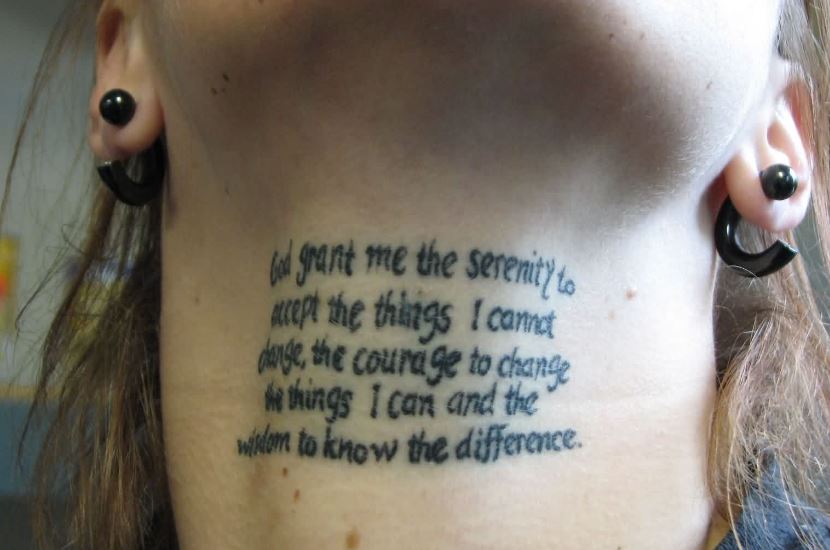 Quote Tattoos For Girls On Neck