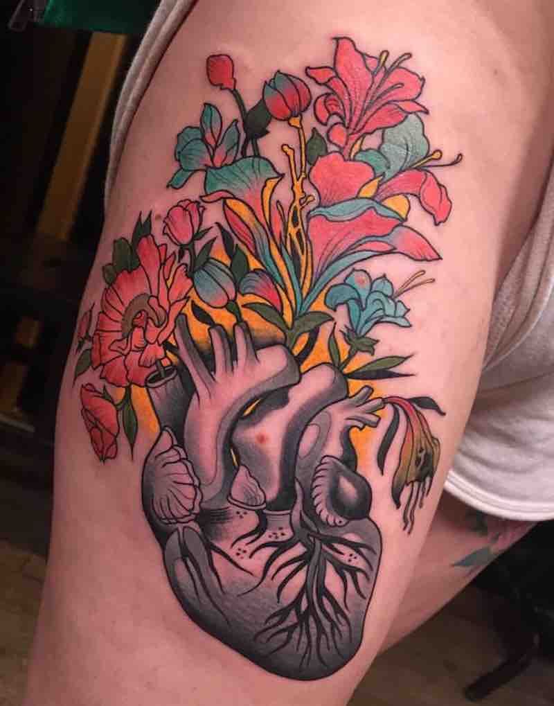 120 Realistic Anatomical Heart Tattoo Designs For Men 2020 With Meanings 1225