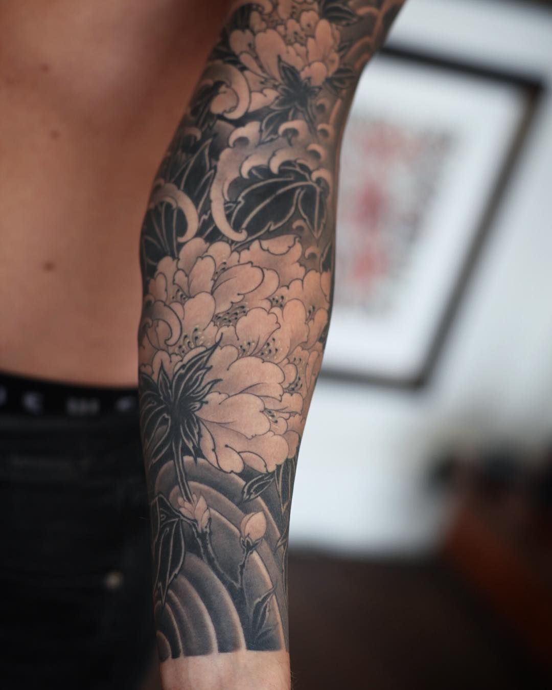 Flower Half Sleeve Tattoos For Females