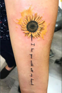230 Simple Sunflower Tattoo Designs With Meanings 2020 Small