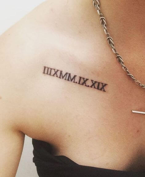 Roman Numeral Tattoos For Female