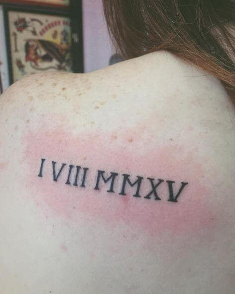 Roman Numeral Tattoos On Back